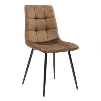 Scaun living s-155, catifea, maro