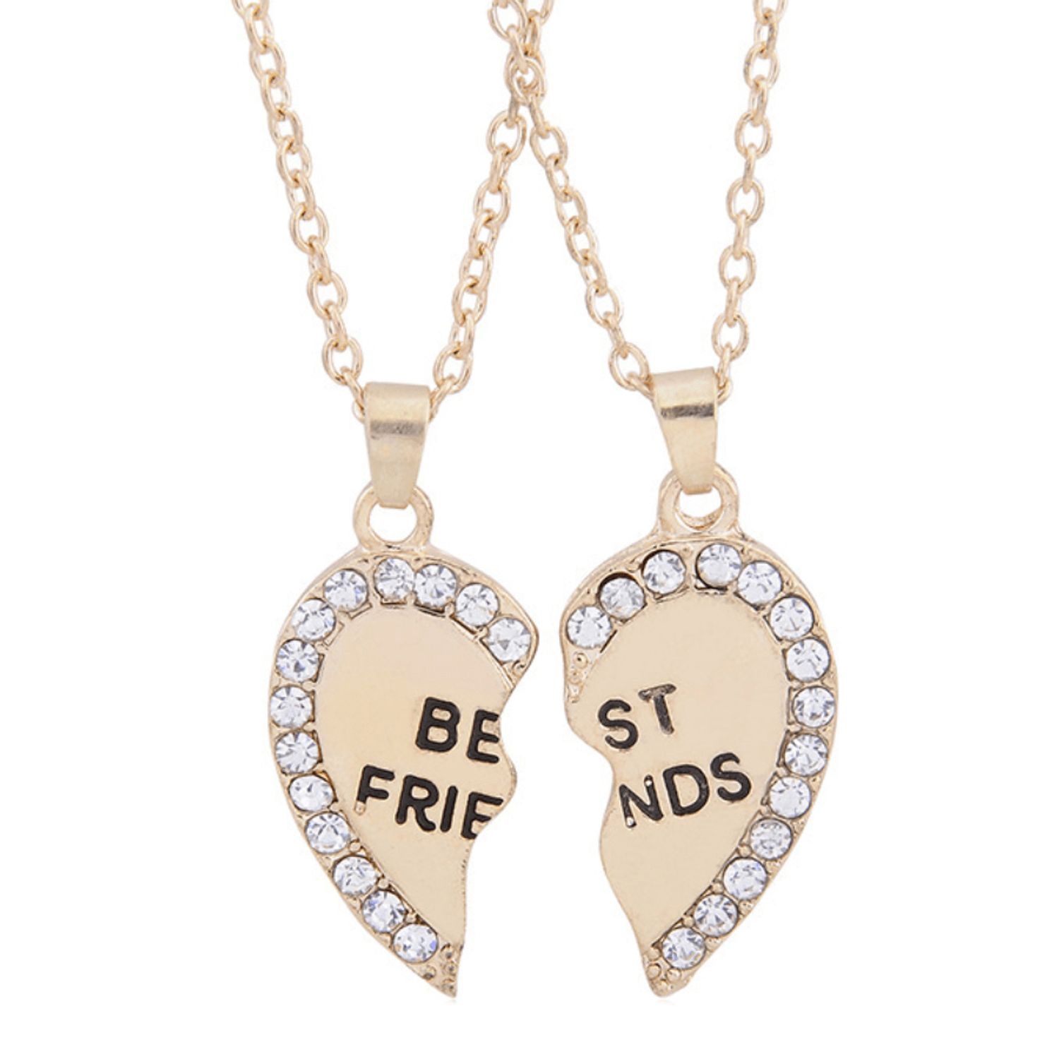 Set 2 lantisoare best friends de culoare aurie fotografia produsului
