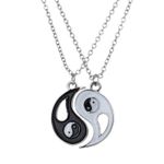 Set 2 lantisoare yin yang culoare argintie fotografia produsului