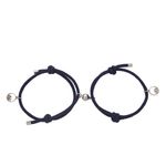 Set 2 brățări pentru cuplu magnetice negre fotografia produsului