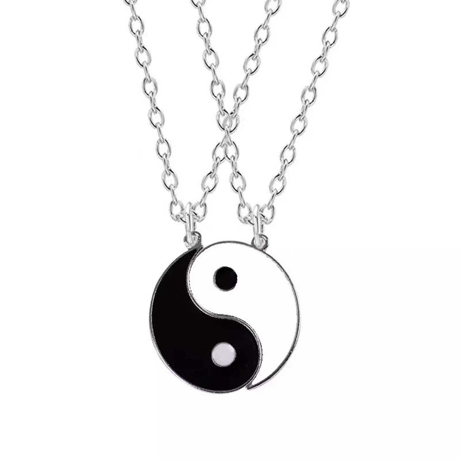 Set 2 lantisoare ying yang, culoare negru si alb fotografia produsului