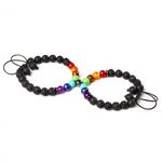 Set 2 bratari magnetice din pietre naturale multicolor fotografia produsului