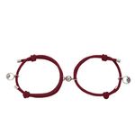 Set 2 brățări pentru cuplu magnetice, visinie fotografia produsului
