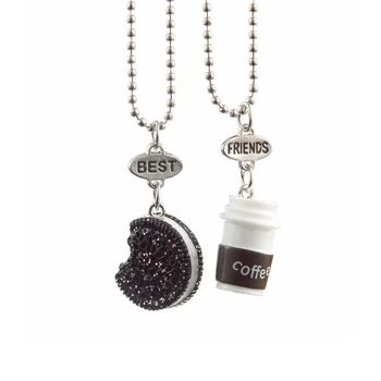 Set lantisoare medalioane bff best friend friends coffee & oreo