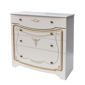 Comoda olesia, 91x44x85cm, alb