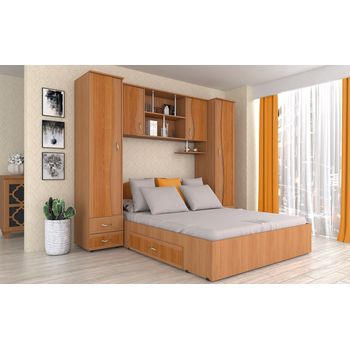 Set dormitor tineret, 227x51/205x200cm, fag/cires