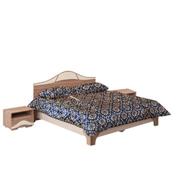 Set pat laguna cu 2 noptiere, 160x200cm, shimo