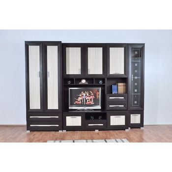 Set living diamond c1, 270x53x200cm, wenge / mesteacan