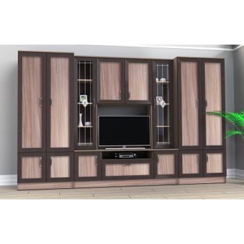 Set living natalia, 320x51x200cm, frasin / wenge