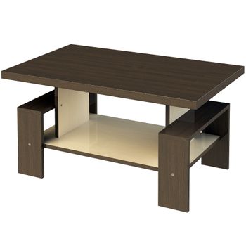 Masa de cafea, lena, 90x50x46cm, wenge/mesteacan
