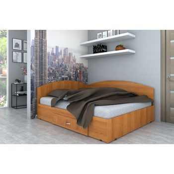 Pat pe colt marcel prod, 120x200x80cm, cires