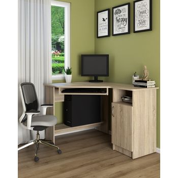 Birou pe colt marcelprod, su 13, 90x120x75cm, sonoma
