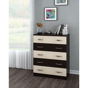 Comoda 5 sertare, 5b, 80x39x90cm, wenge