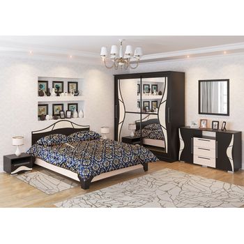 Set dormitor laguna, 200x60x220cm, wenge