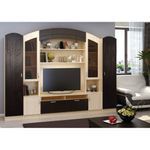 Set living, Malta, 277x47x210cm, wenge/mesteacan fotografia produsului