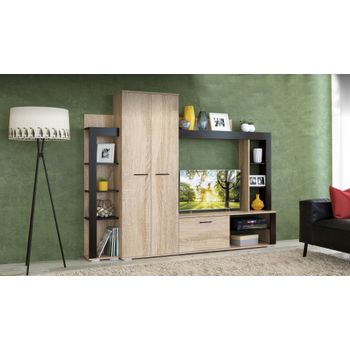 Set living toronto, 233x35x185cm, sonoma/wenge