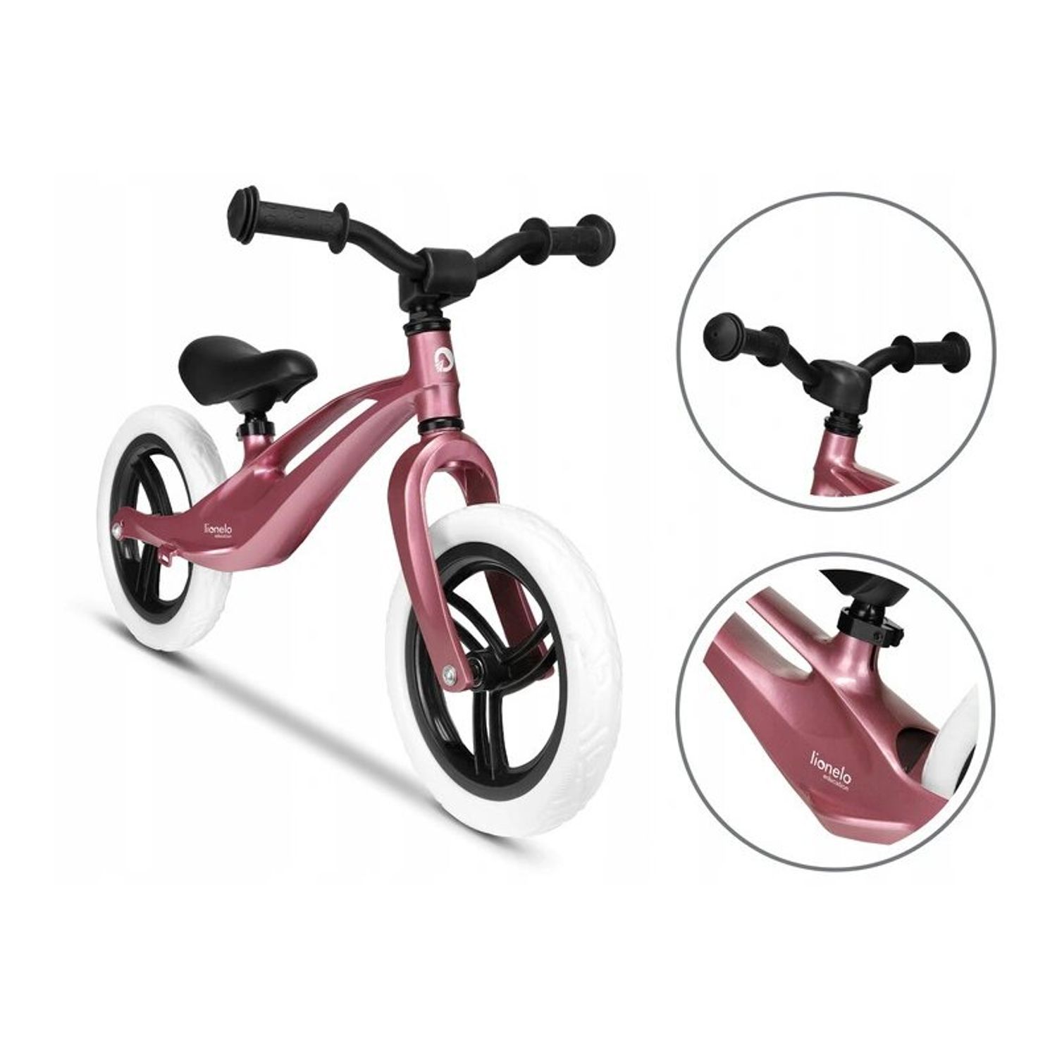 Lionelo - Bicicleta fara pedale Bart, 12 , Bubblegum fotografia produsului View 3 L