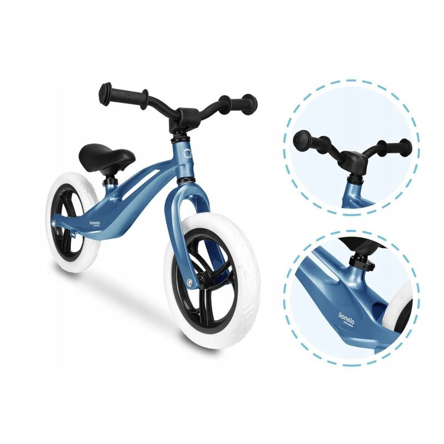 Lionelo - Bicicleta fara pedale Bart, 12 , Sky Blue fotografia produsului View 3 L