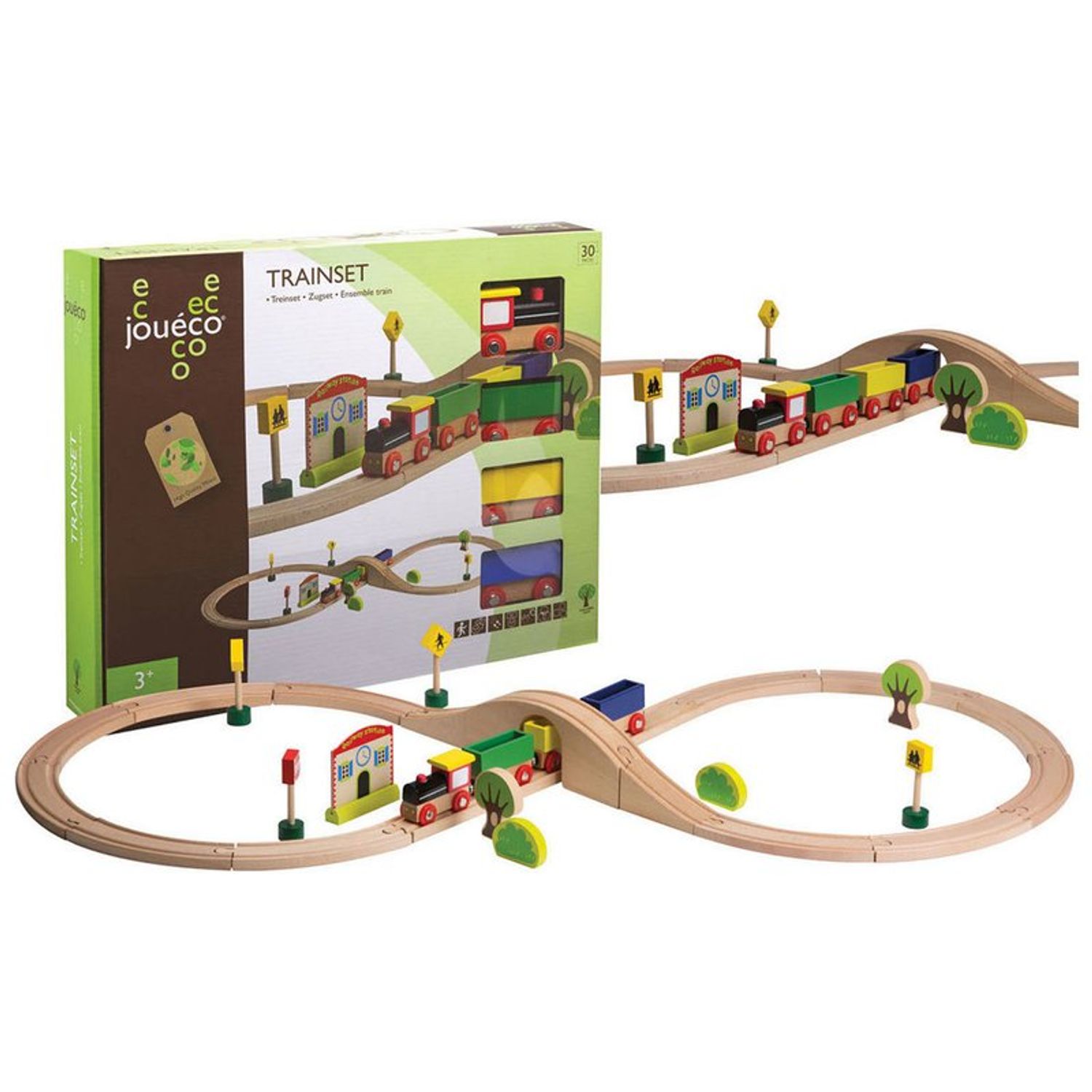Joueco - Set tren cu sine si accesorii, 30 piese fotografia produsului View 2 L