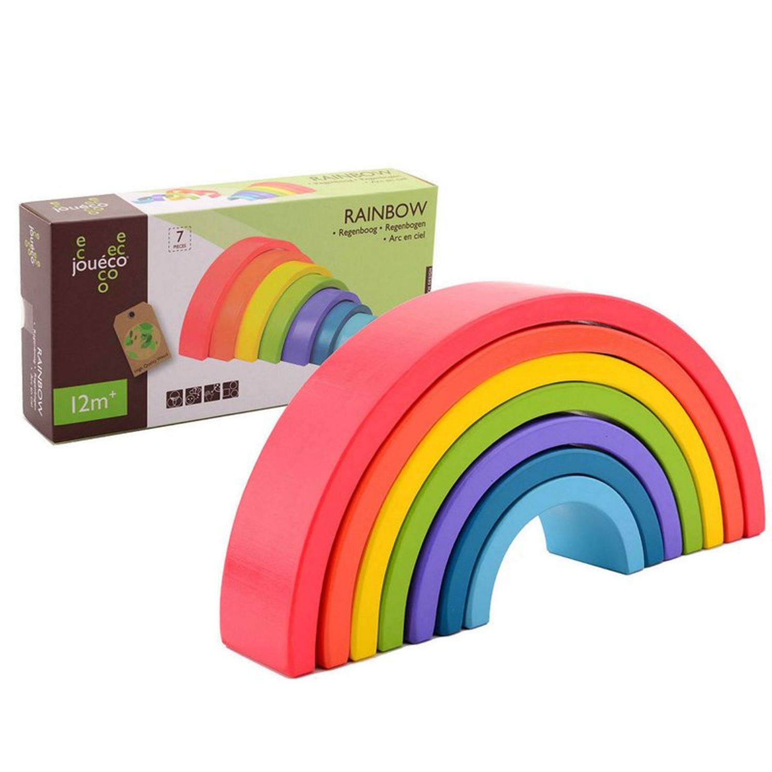 Joueco - Curcubeu din lemn, 7 piese fotografia produsului View 4 L