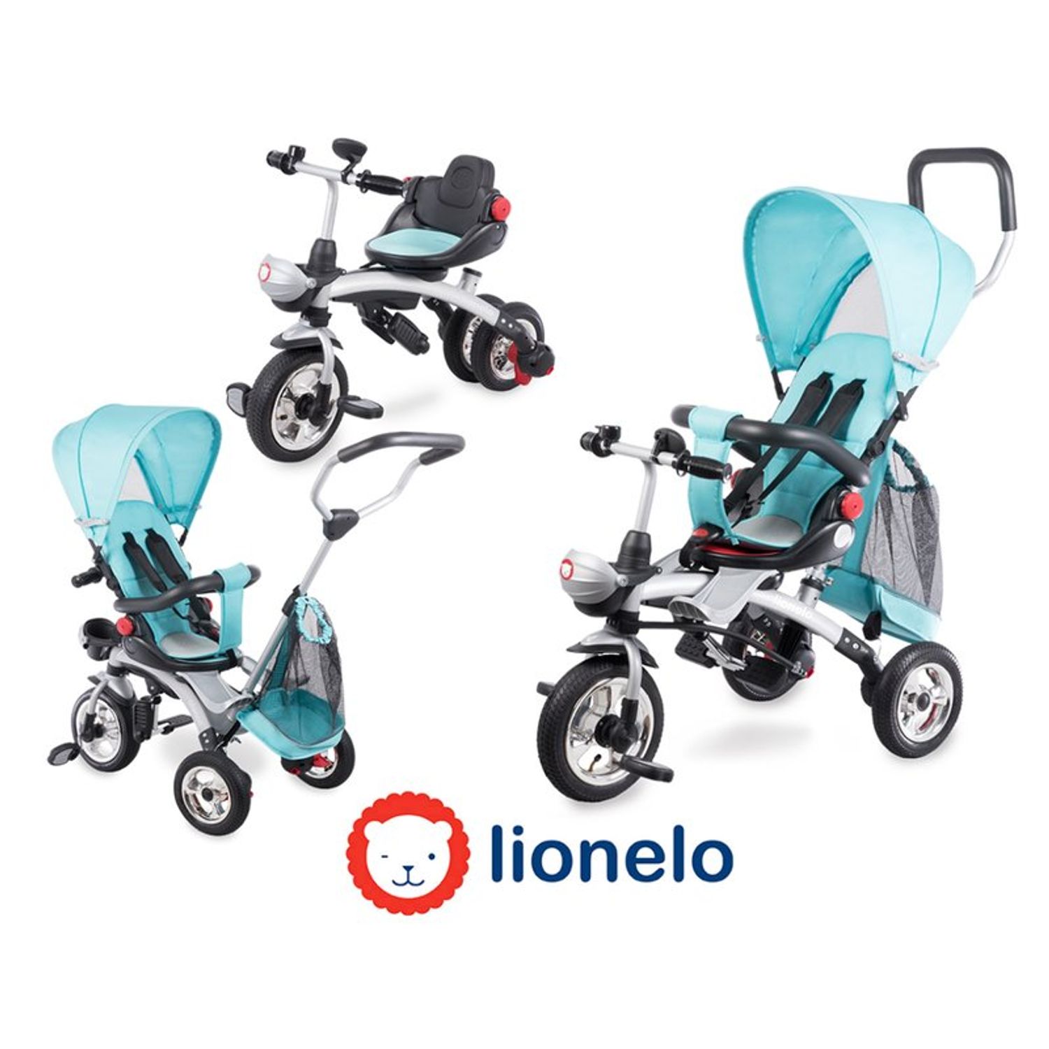 Lionelo - Tricicleta multifunctionala Tim Plus, Blue fotografia produsului