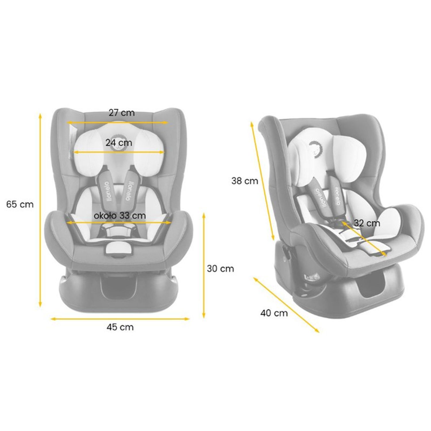 Lionelo - Scaun auto copii 0-18 Kg Liam, Carbon Grey fotografia produsului View 2 L