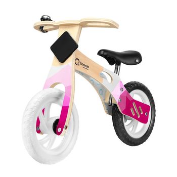 Lionelo - bicicleta fara pedale willy bubblegum, 12â€ť, alb/roz