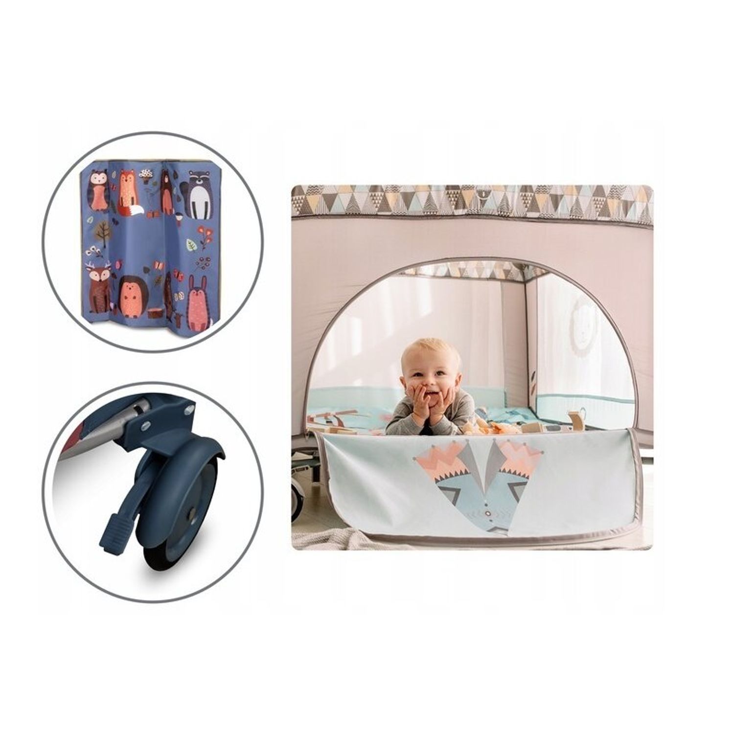 Lionelo - Tarc de joaca Sofie, 100 x 100 cm, Blue Cobalt fotografia produsului View 12 L