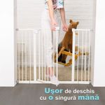 Qmini - Poarta siguranta Thor, 68-105 cm, Alb fotografia produsului View 5 S