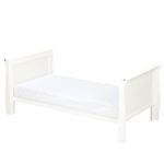 Qmini - Patut din lemn Julia Lux 120x60 cm, multifunctional, Alb + Saltea 8 cm fotografia produsului View 9 S
