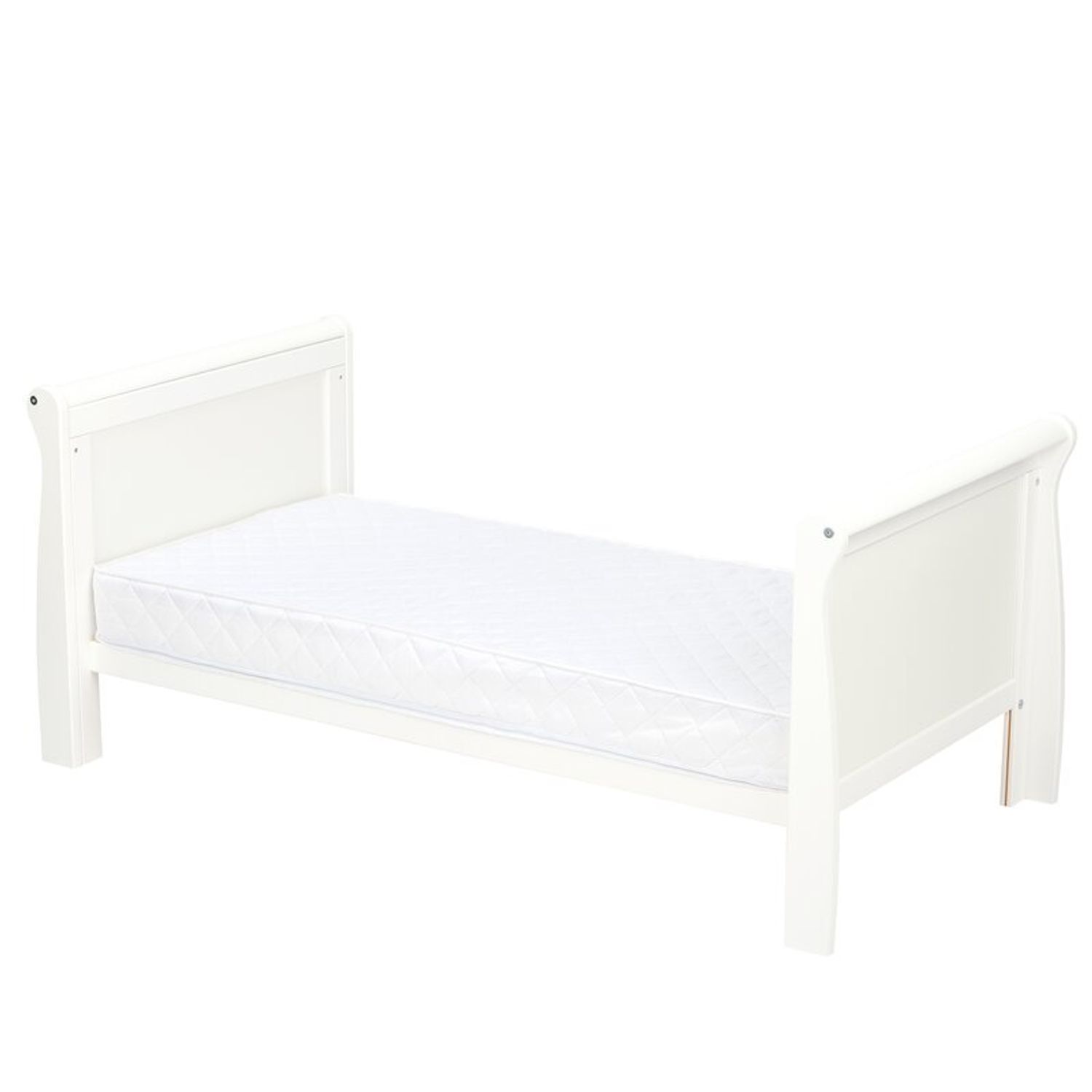 Qmini - Patut din lemn Julia Lux 120x60 cm, multifunctional, Alb + Saltea 8 cm fotografia produsului View 9 L