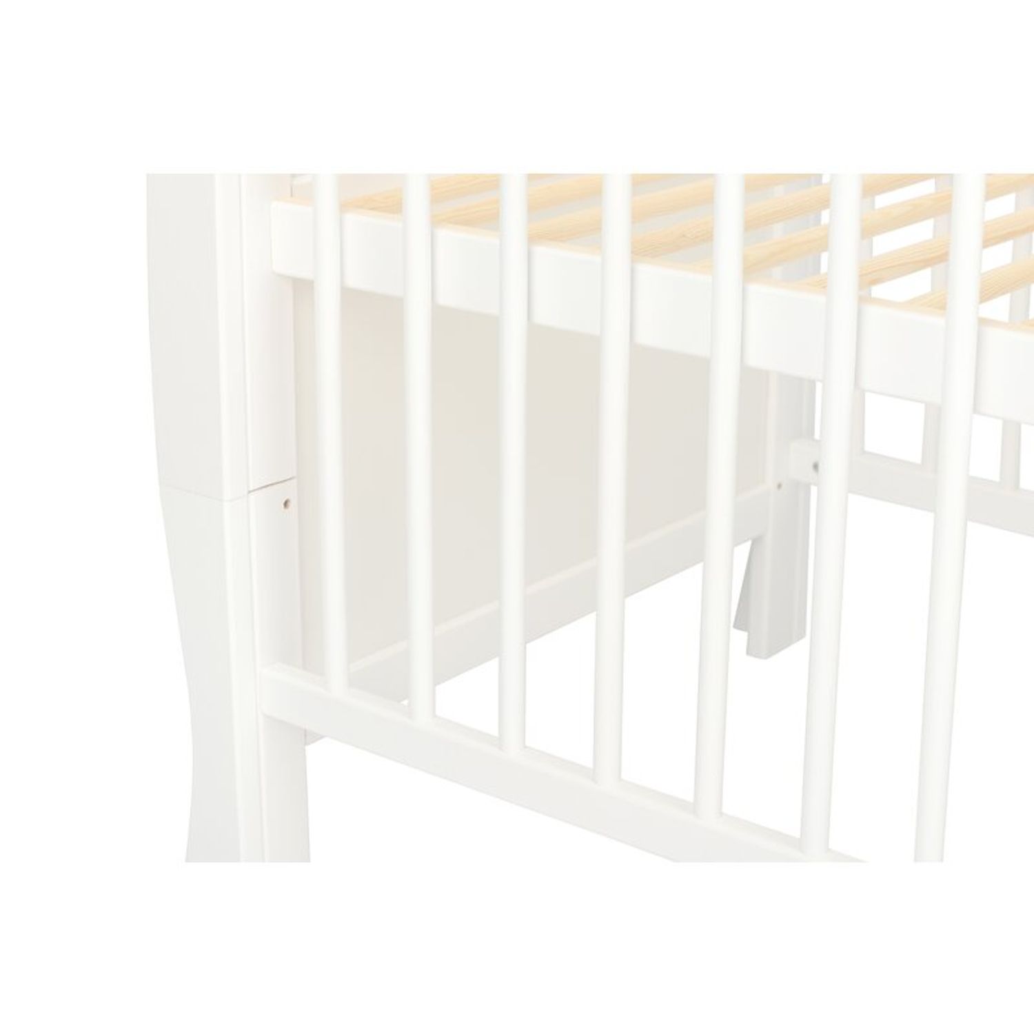 Qmini - Patut din lemn Julia Lux 120x60 cm, multifunctional, Alb + Saltea 8 cm fotografia produsului View 13 L