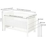 Qmini - Patut din lemn Julia Lux 120x60 cm, multifunctional, Alb + Saltea 8 cm fotografia produsului View 6 S