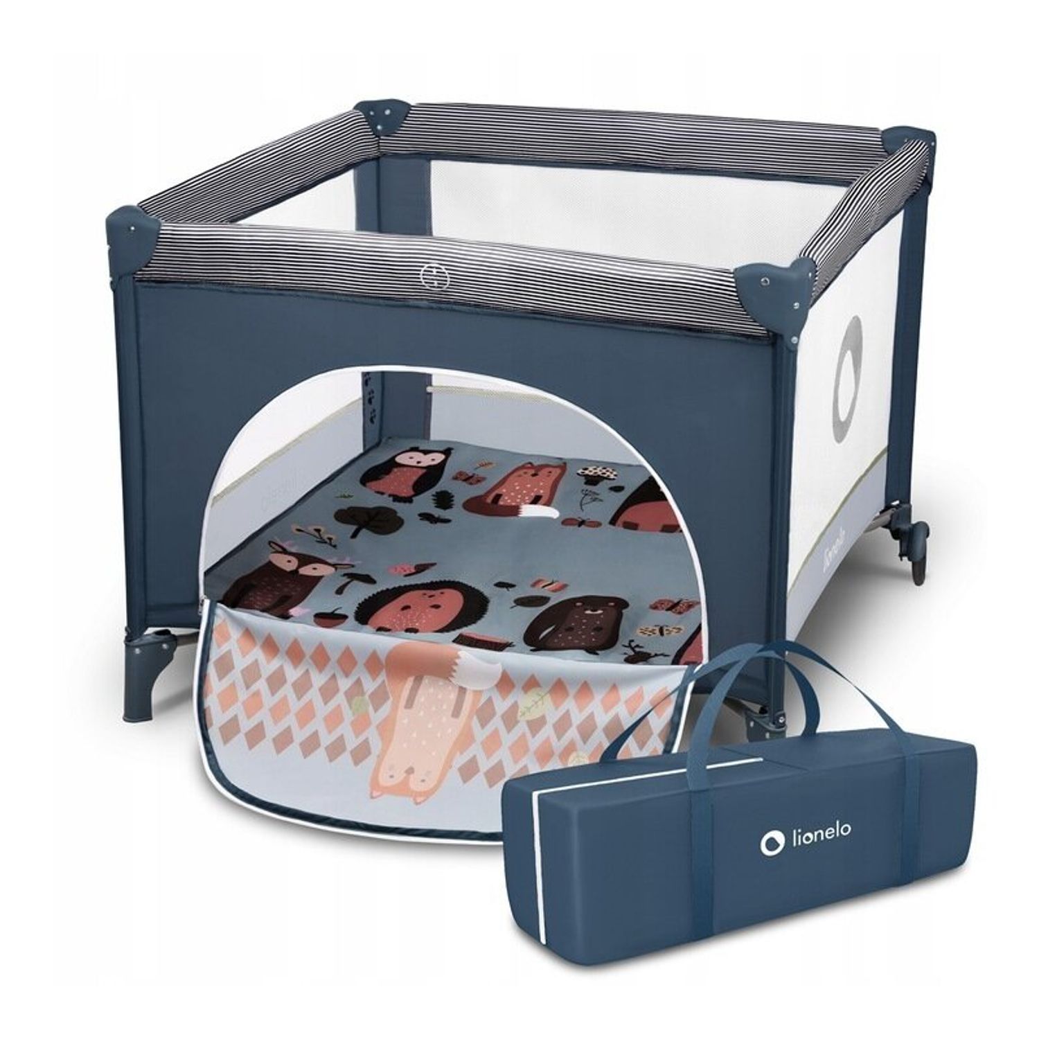 Lionelo - Tarc de joaca Sofie, 100 x 100 cm, Blue Navy fotografia produsului