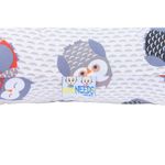 BabyNeeds - Perna 3 in 1 pentru gravide si bebelusi Soft, Cu husa din bumbac, Bufnite, Gri-rosu fotografia produsului View 2 S
