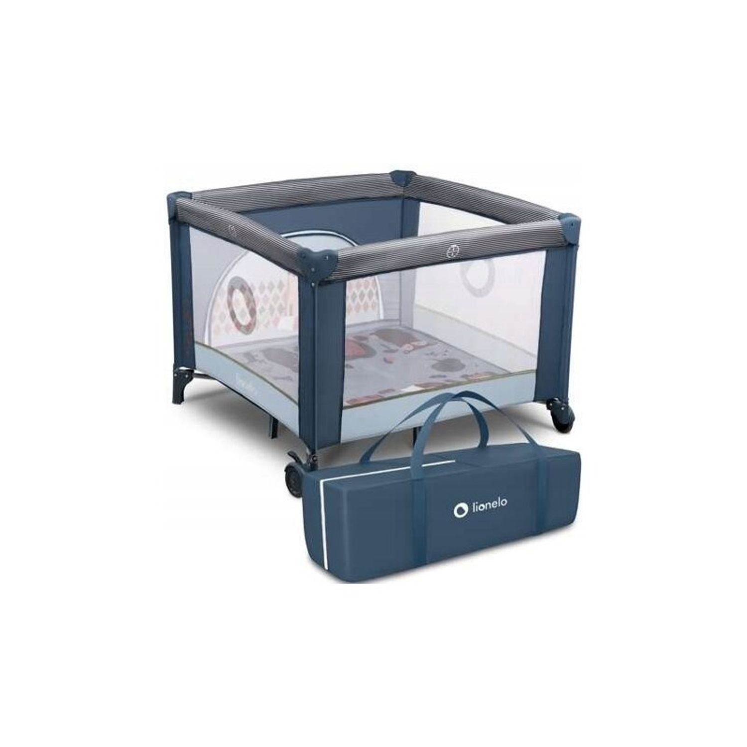 Lionelo - Tarc de joaca Sofie, 100 x 100 cm, Blue Navy fotografia produsului View 6 L