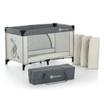 Petite&Mars - Patut pliant Nyja Teddy Biker, Grey fotografia produsului