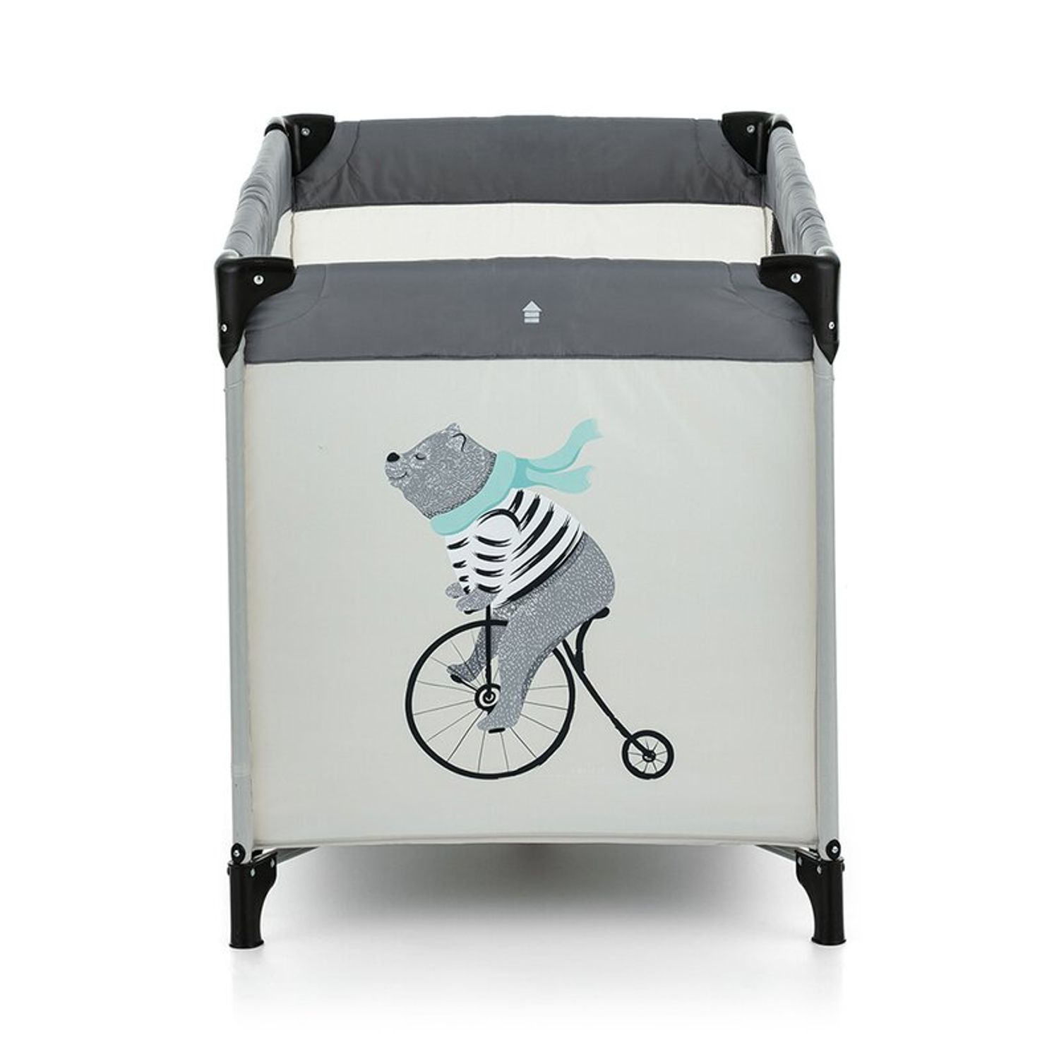 Petite&Mars - Patut pliant Nyja Teddy Biker, Grey fotografia produsului View 4 L