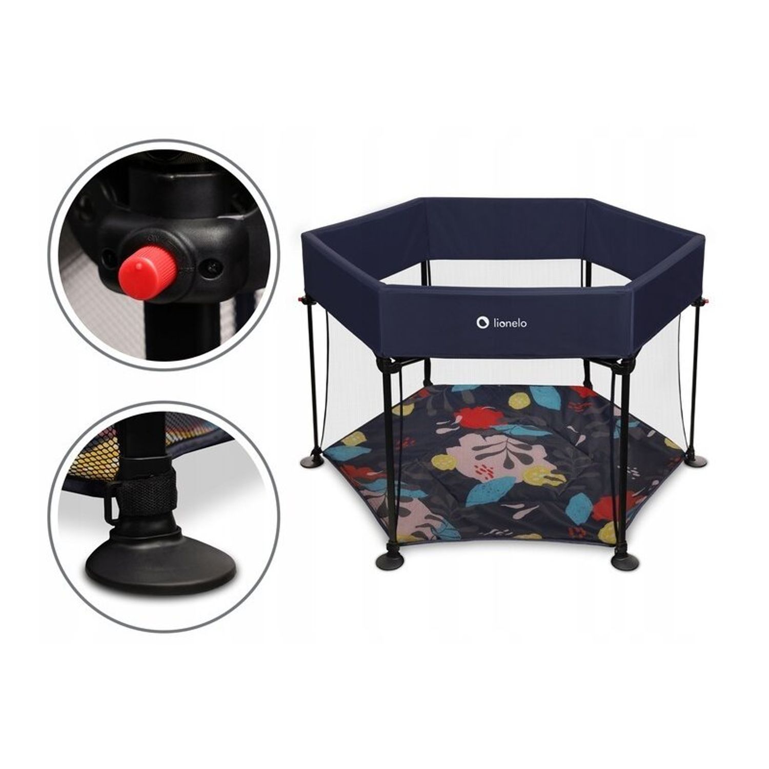 Lionelo - Tarc de joaca Roel, Blue Navy fotografia produsului View 4 L