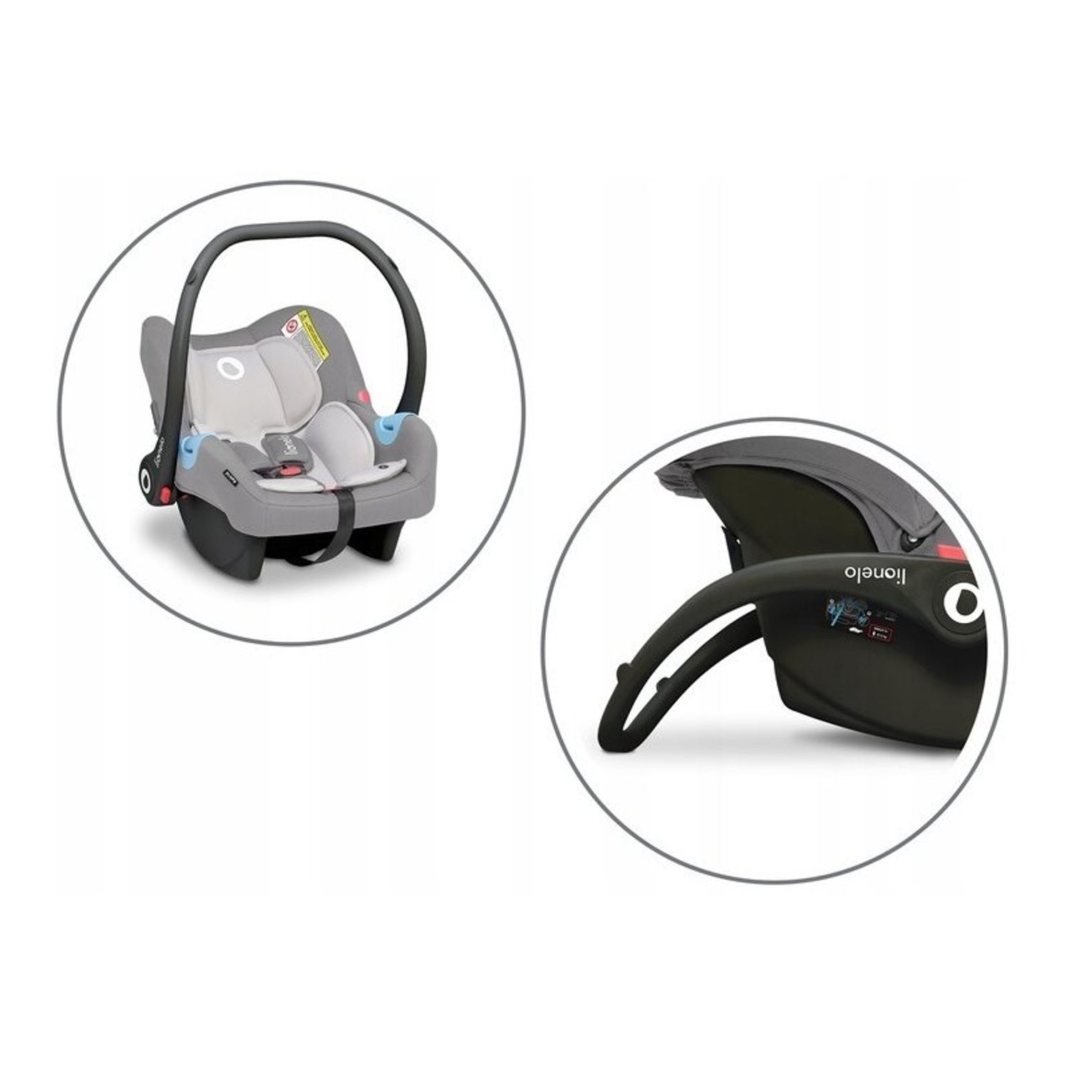 Lionelo - Scaun auto 0-13 Kg Astrid, Grey Stone fotografia produsului View 10 L