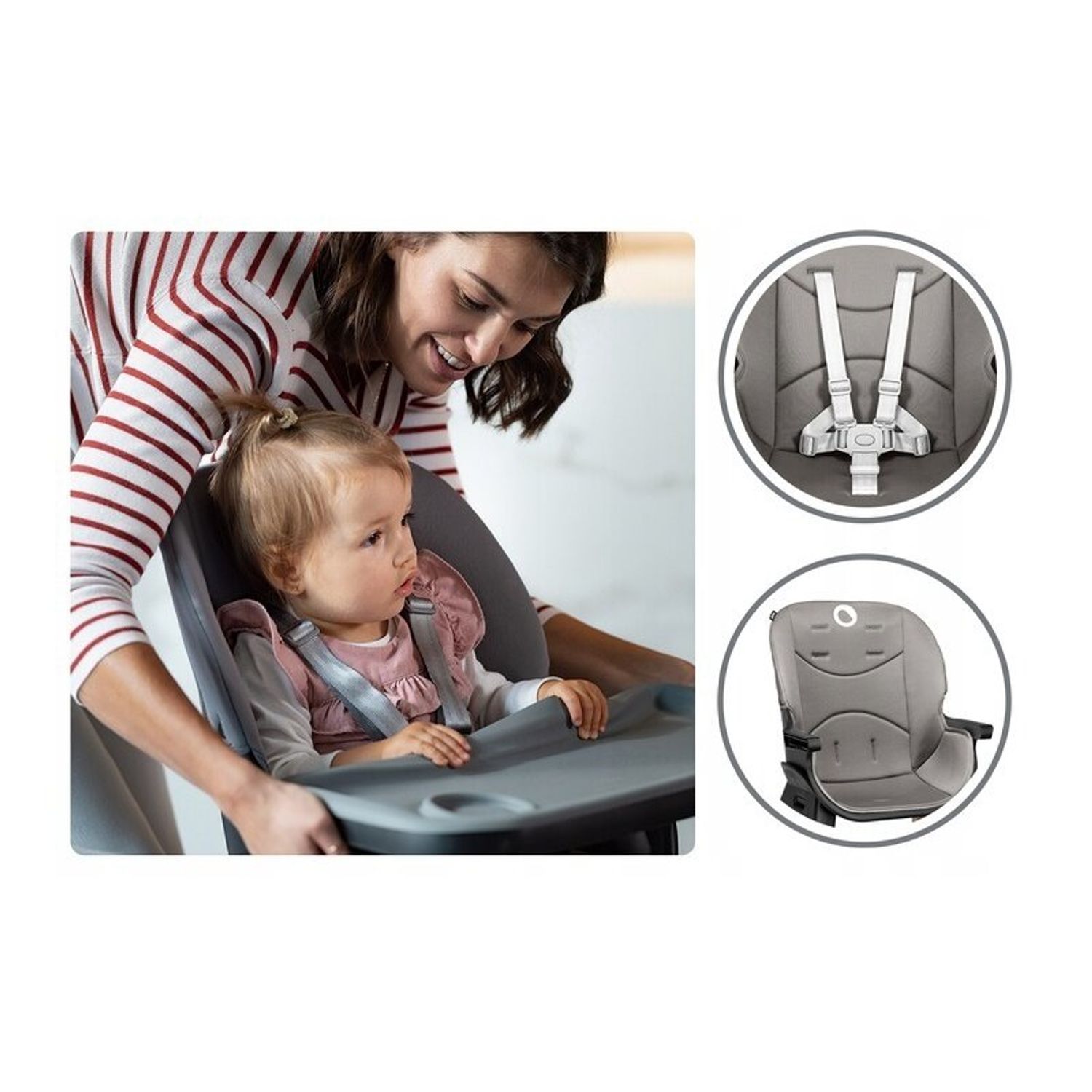 Lionelo - Lionelo - Scaun de masa Reglabil Mona Onyx, Negru - elefant.ro