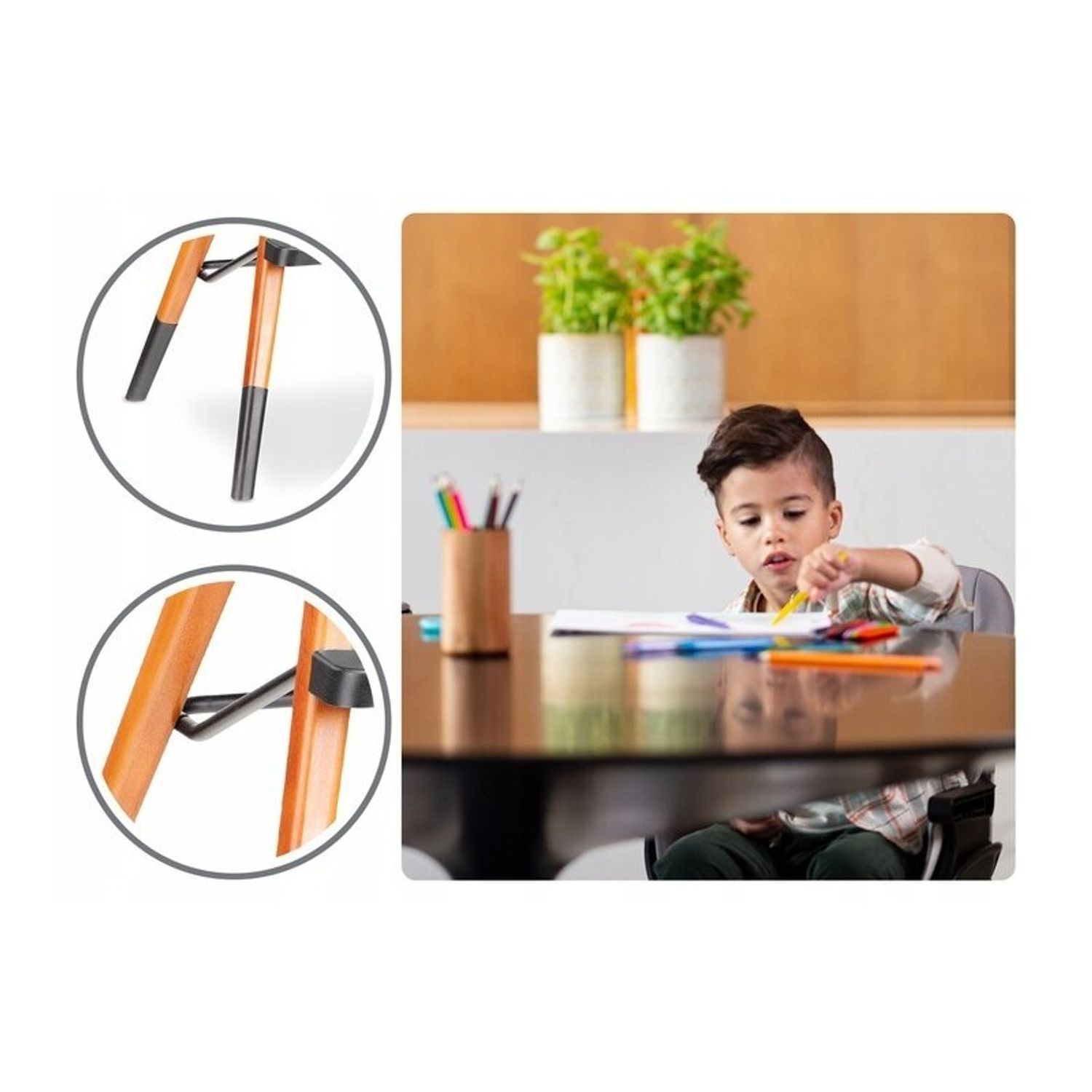 Lionelo - Scaun de masa Reglabil Mona Onyx, Negru fotografia produsului View 16 L