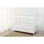 BabyNeeds - Patut din lemn Casuta 160x80 cm, Alb fotografia produsului View 4 S