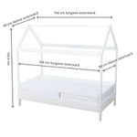 BabyNeeds - Patut din lemn Casuta 160x80 cm, Alb fotografia produsului View 3 S