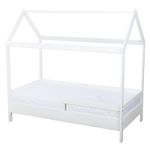 BabyNeeds - Patut din lemn Casuta 160x80 cm, Alb fotografia produsului View 10 S