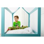 BabyNeeds - Patut din lemn Casuta 160x80 cm, Alb fotografia produsului View 8 S