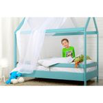 BabyNeeds - Patut din lemn Casuta 160x80 cm, Alb fotografia produsului View 5 S