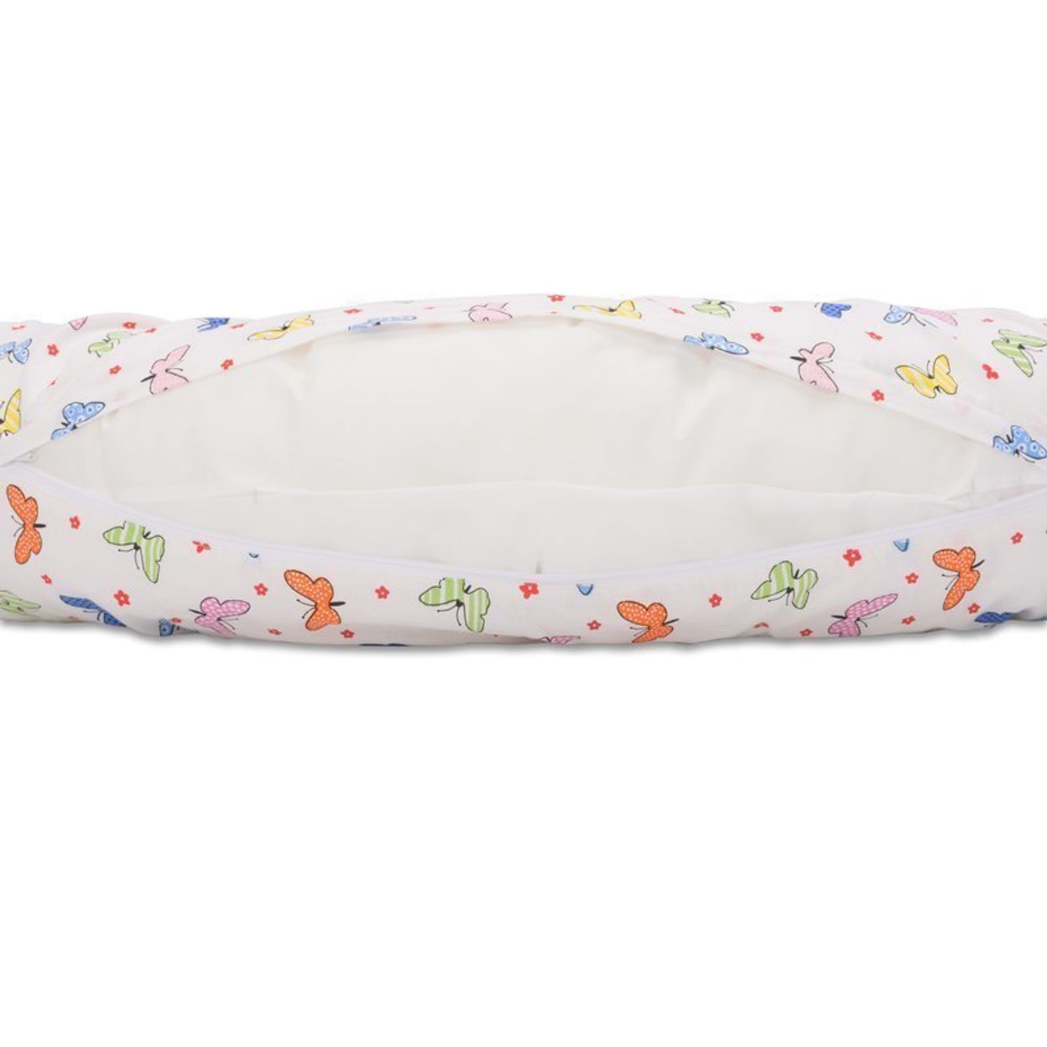 BabyNeeds - Perna multifunctionala Enjoy, Cu husa detasabila din bumbac, Fluturasi, Multicolor fotografia produsului View 3 L