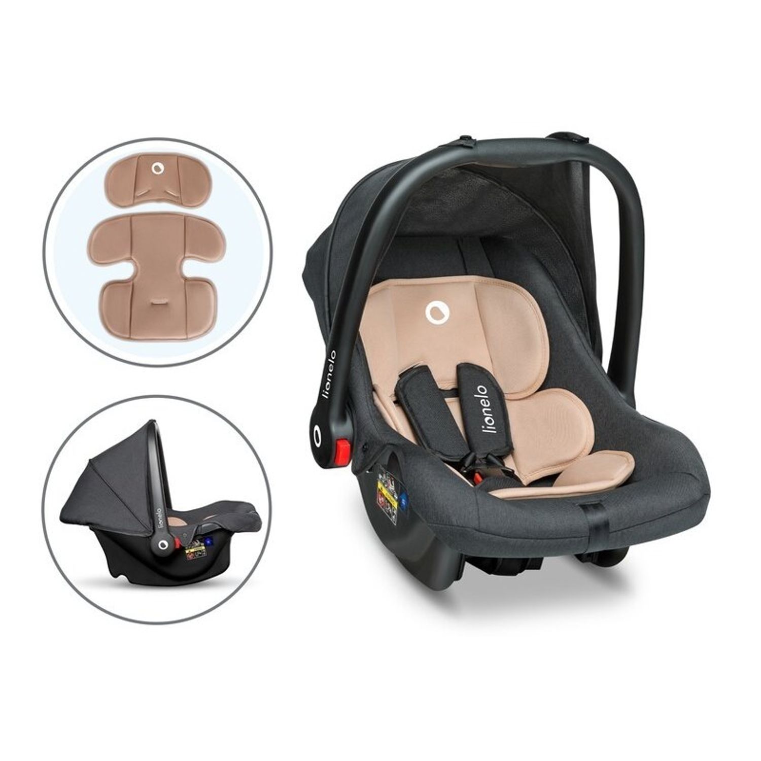 Lionelo - Scaun auto Noa Plus Sand, 0-13 Kg, Bej fotografia produsului View 5 L