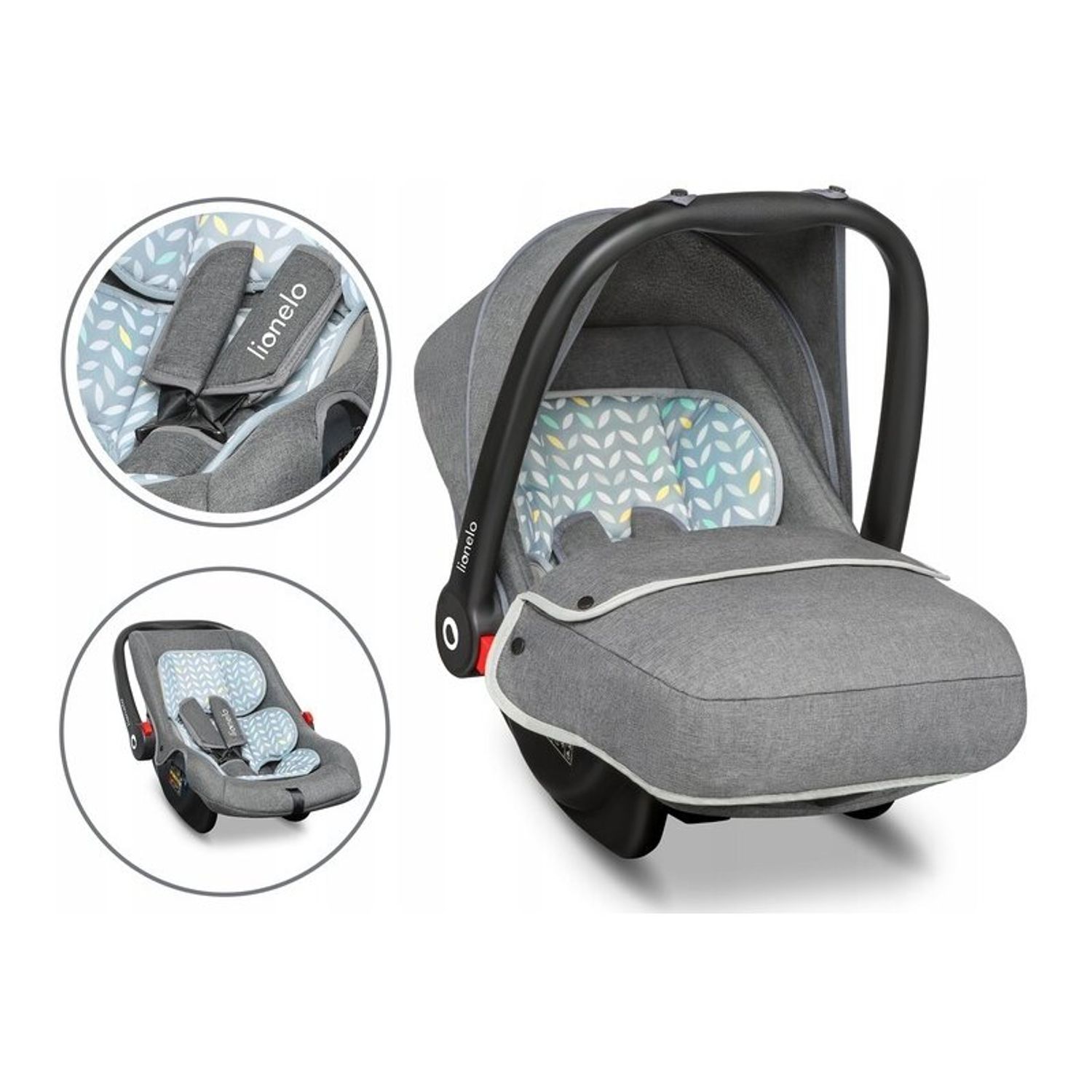 Lionelo - Scaun auto Noa Plus Scandi, 0-13 Kg, Gri fotografia produsului View 7 L